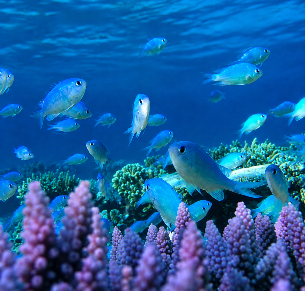 Chromis viridis - Grünes Schwalbenschwänzchen 3 - 4 cm